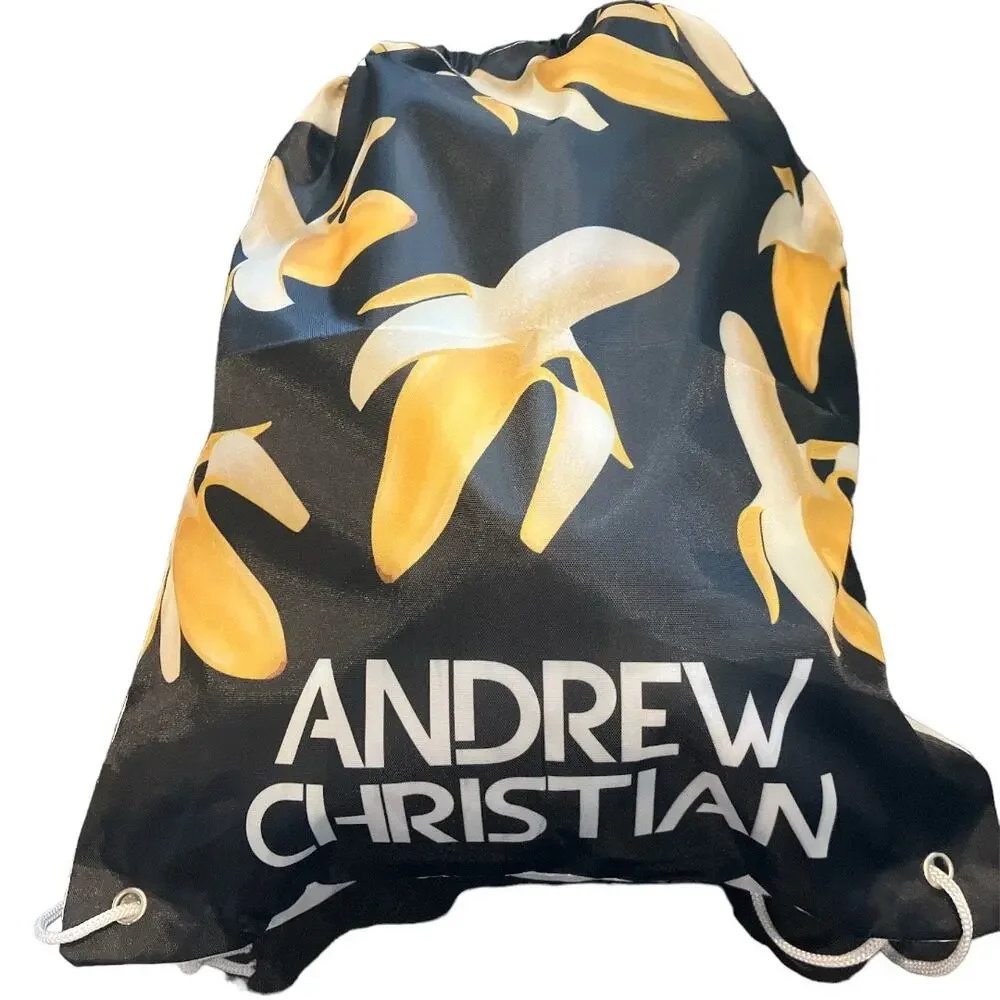 Andrew Christian Big Banana Drawstring Backpack One Size